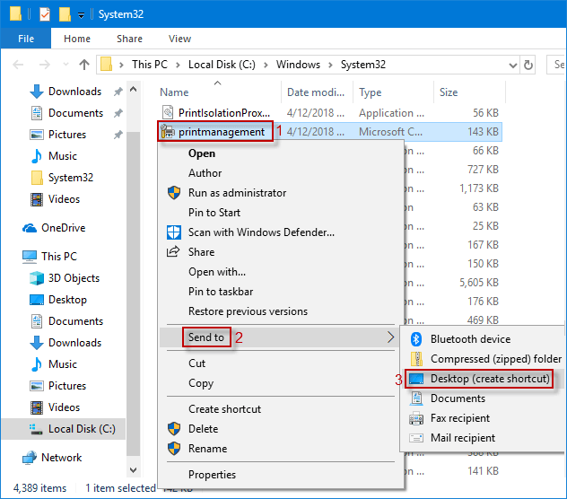 3 Ways to Create Shortcut for Print Management on Windows 10 Desktop