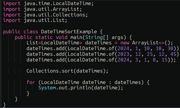 Como Classificar Datas em Java