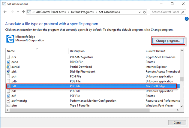 How to Stop Microsoft Edge as Default PDF Viewer in Windows 10