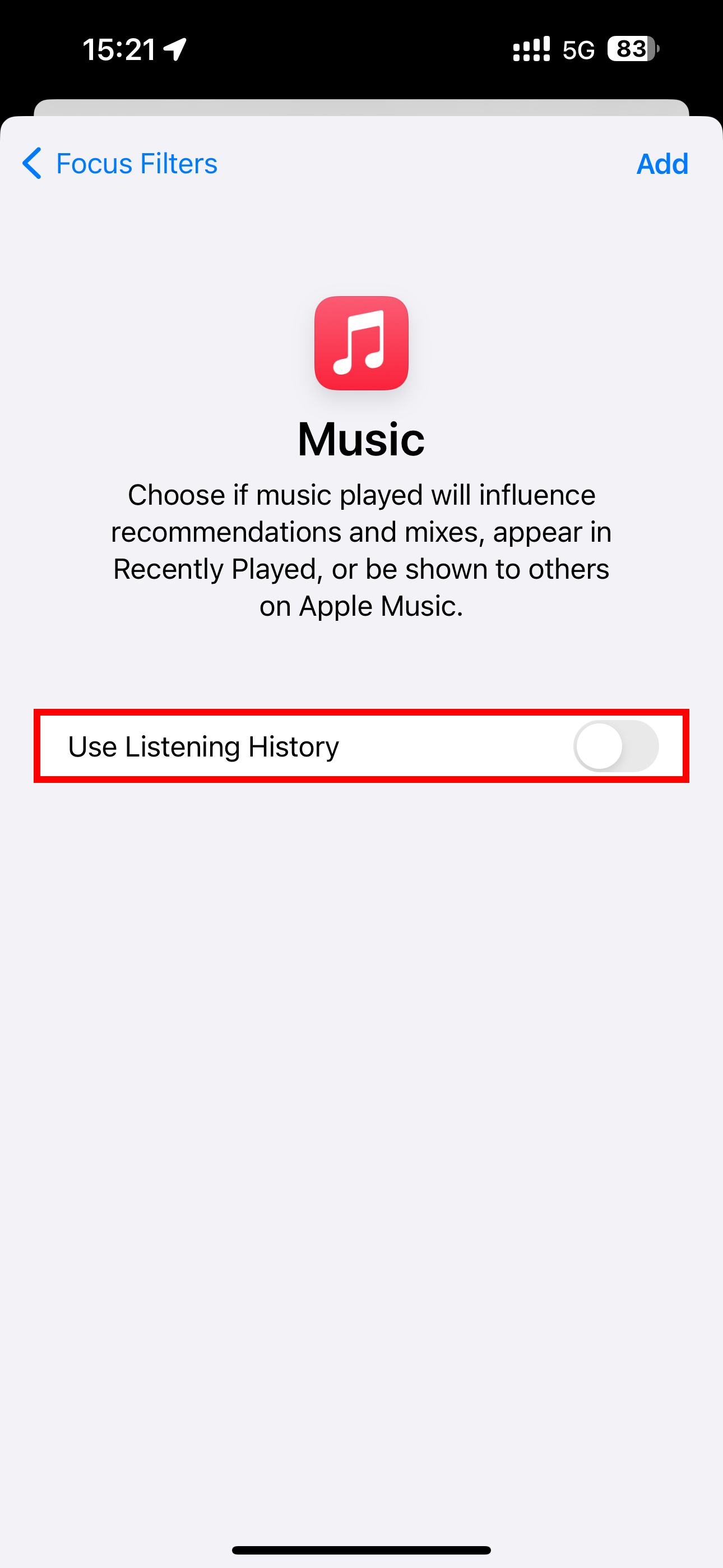 Here\'s Why You Should Temporarily Disable Listening History in Apple Music