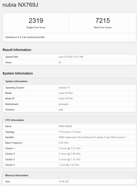 Redmagic 9S Pro shows up on Geekbench with new Snapdragon 8 Gen 3 Leading Version SoC