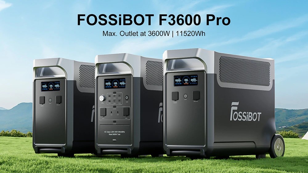 FOSSiBOT F3600 Pro debuts as up-to-7,200W portable power station with modular expansion system