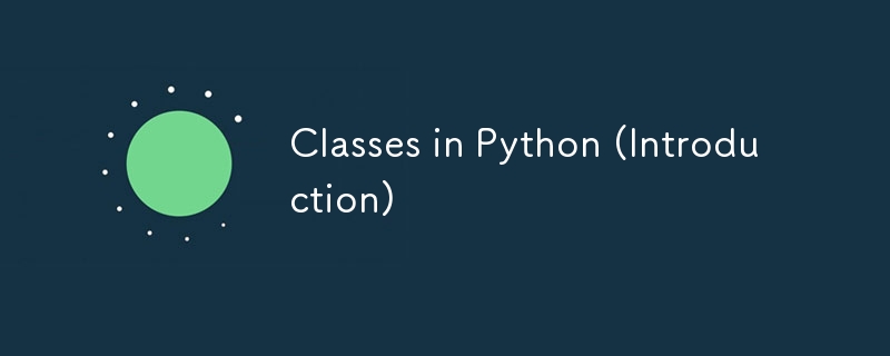 Classes in Python (Introduction)