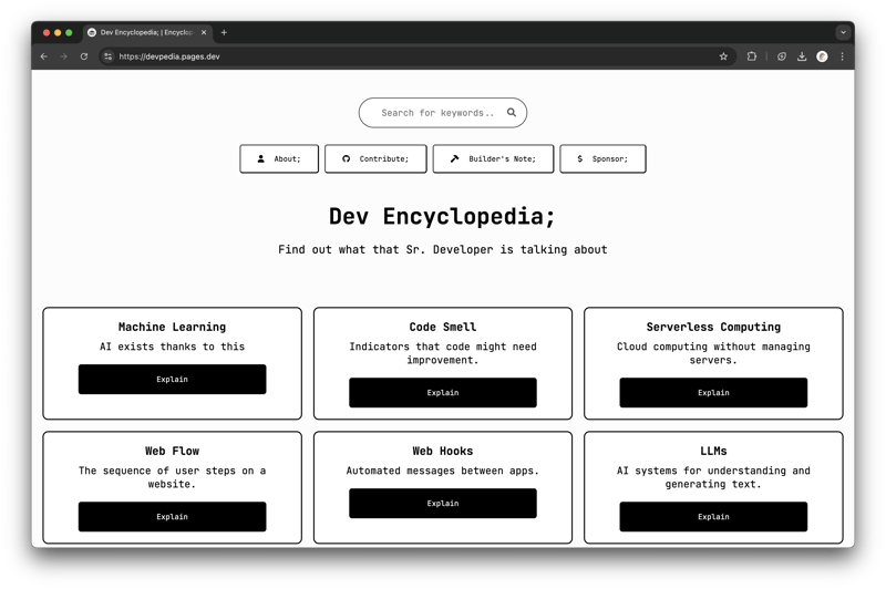 Introducing Dev Encyclopedia: A \