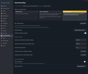 Steam Game Recording announced for beta client and Steam Deck