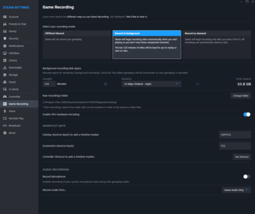 Steam Game Recording announced for beta client and Steam Deck