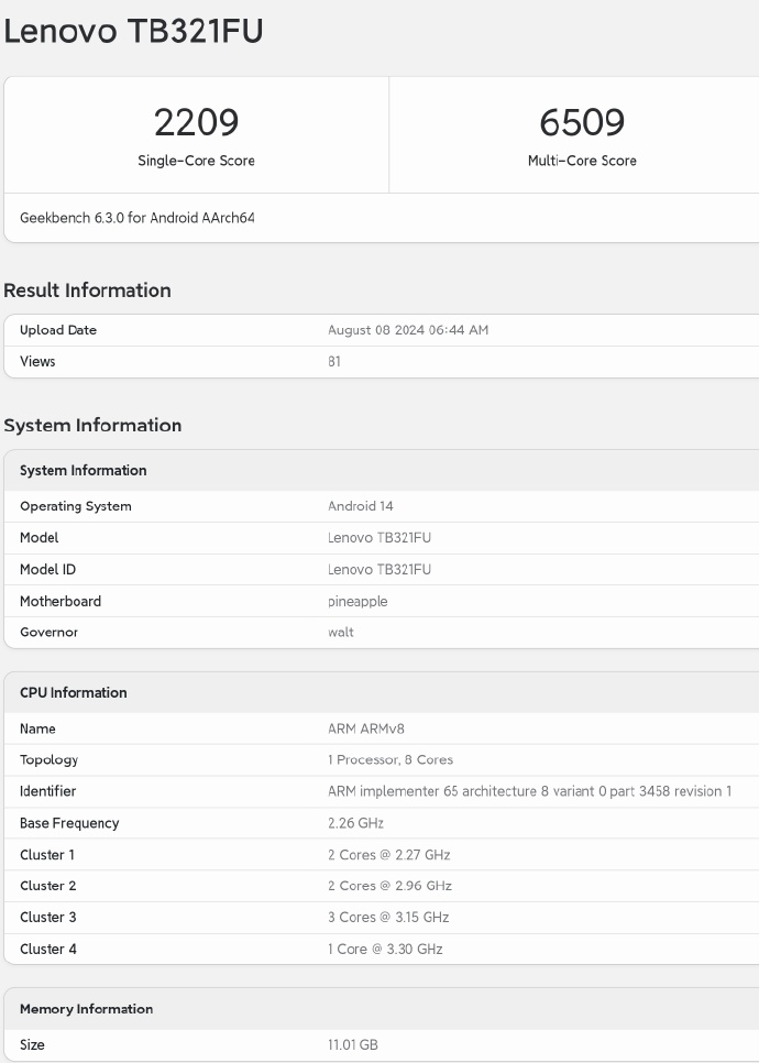 Alleged Lenovo Legion Y700 (2024) visits Geekebench with a Snapdragon 8 Gen 3 onboard