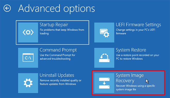 Windows 10 Password Incorrect During System Image Restore