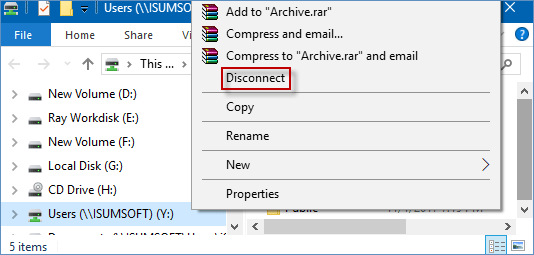 How to Map and Disconnect Network Drive in Windows 10