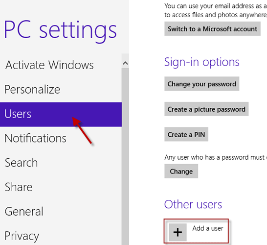 2 Ways to Create an Administrator Account in Windows 8/8.1