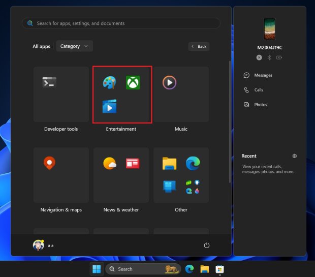 Windows 11: Automatic app categorization headed for the Start menu