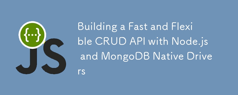 Building a Fast and Flexible CRUD API with Node.js and MongoDB Native Drivers