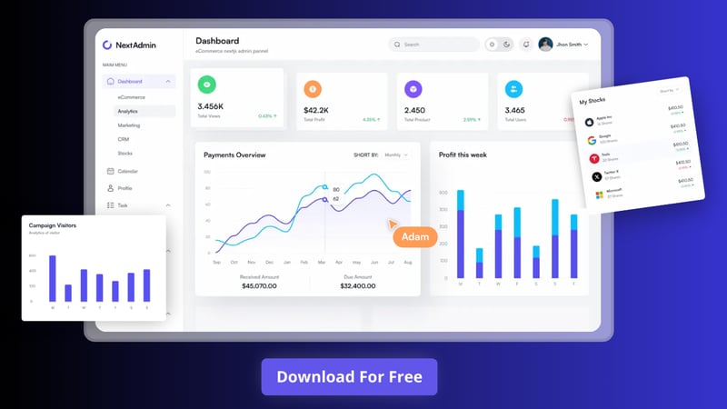 NextAdmin: A Complete Next.js Admin Dashboard Toolkit