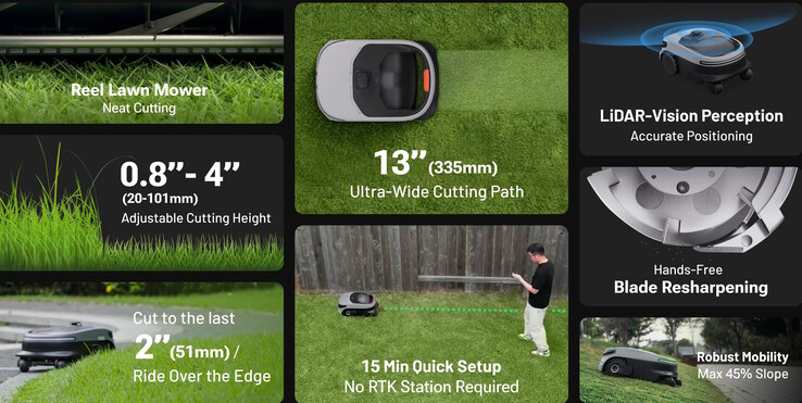 Oasa R1: Robot mower comes with LiDAR and an unusual mowing method intended to ensure perfectly trimmed lawns