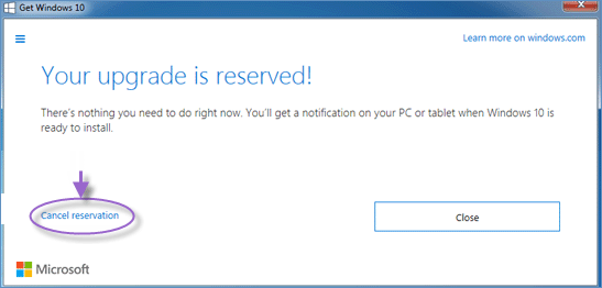 How to Get/Cancel the Reservation of Upgrading to Windows 10