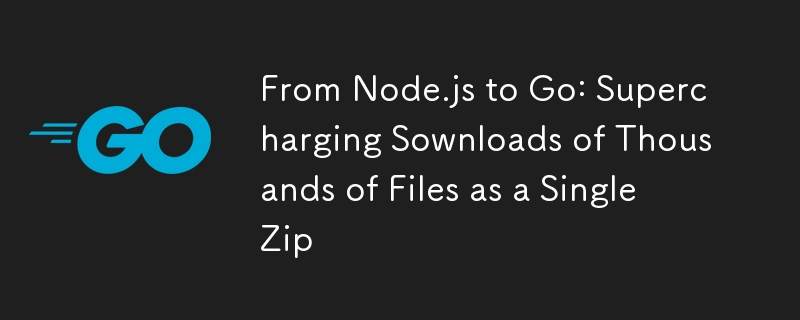 From Node.js to Go: Supercharging Sownloads of Thousands of Files as a Single Zip