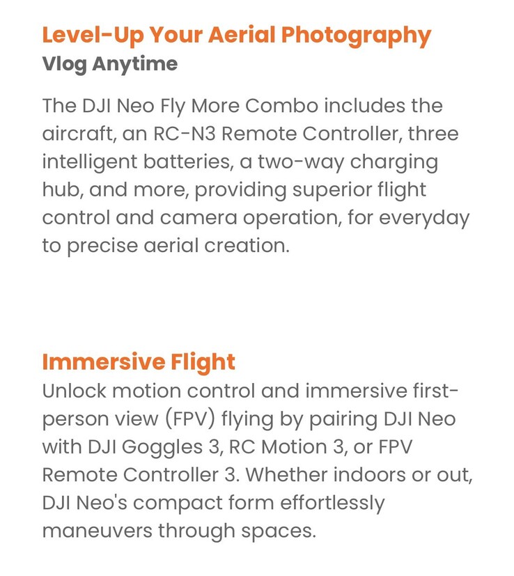 DJI Neo revealed in new retailer leak with lower than expected launch pricing