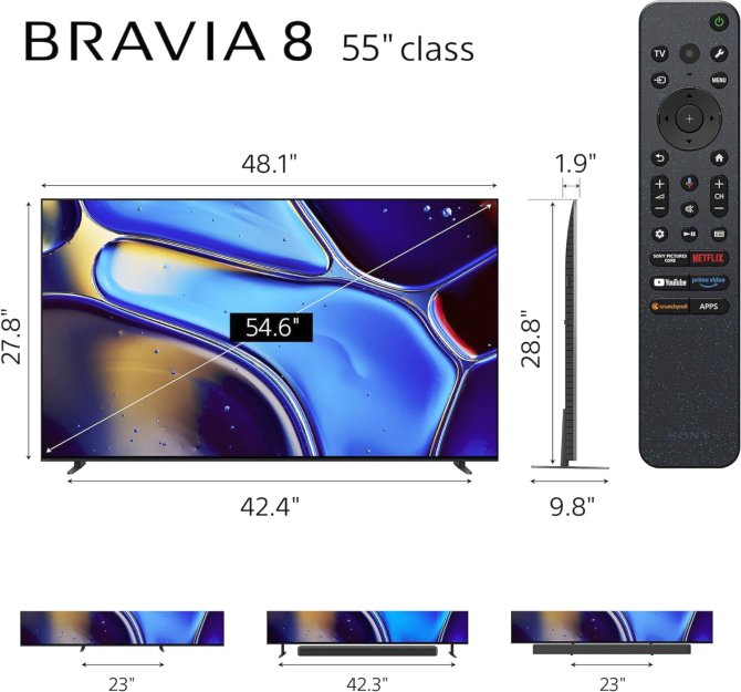 Deal | 55-inch Sony Bravia 8 OLED TV drops to all-time low on Amazon