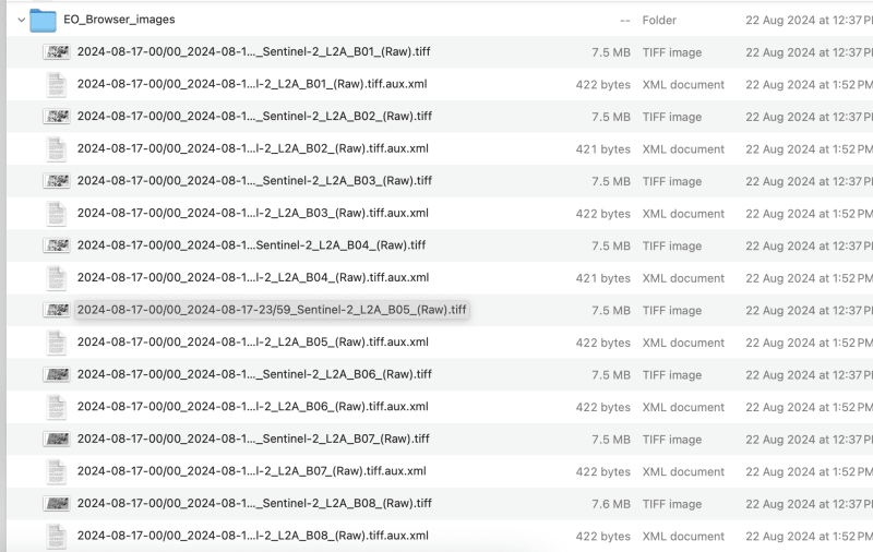 Process multiband rasters (Sentinel-with hndex and create indices