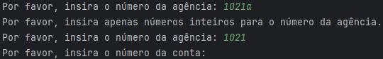 Exercício - Simulando Uma Conta Bancária Através Do Terminal