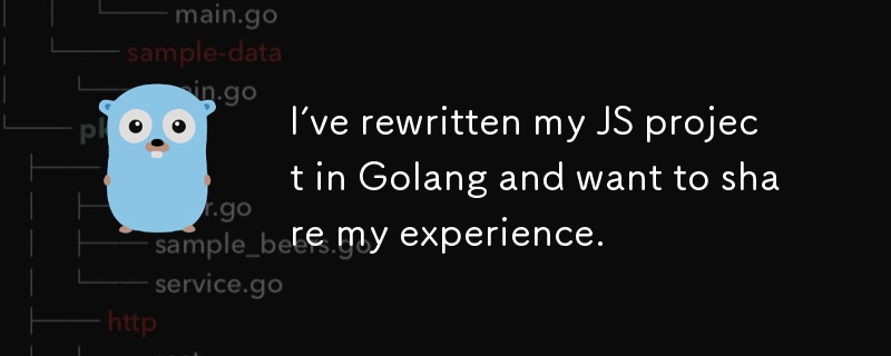 I’ve rewritten my JS project in Golang and want to share my experience.