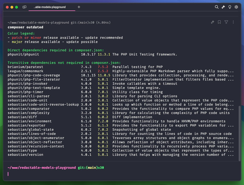 Find Outdated Composer Dependencies Using \