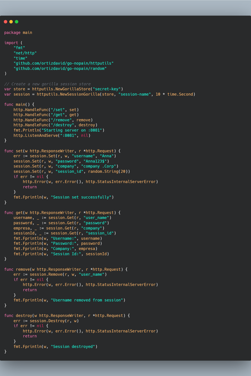 Como Manipular Sessões em Golang?