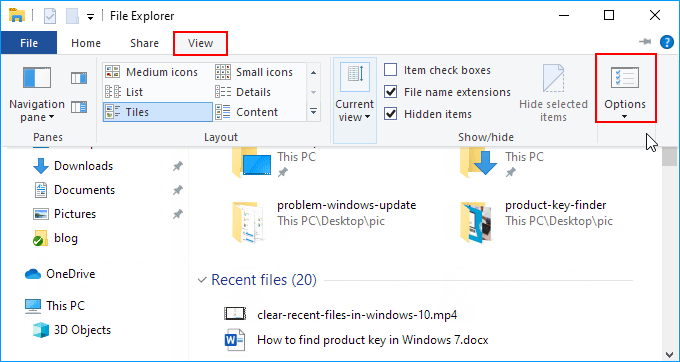 How to Clear Recent Files in Windows 10 Explorer