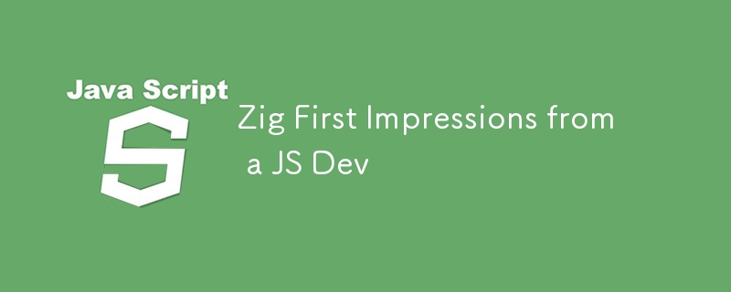 Zig First Impressions from a JS Dev