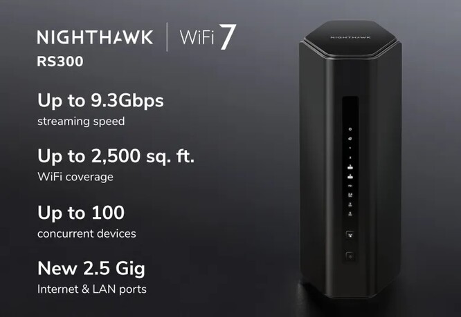 Netgear introduces the Nighthawk RS300 Wi-Fi 7 router with affordable pricing and 2,500 square feet of coverage