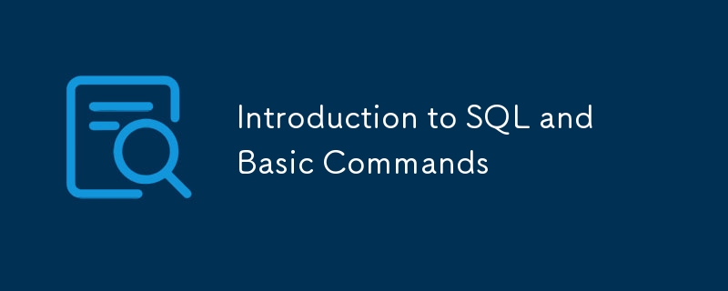 Introduction to SQL and Basic Commands