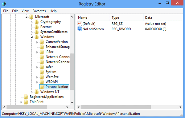 How to Disable Auto Lock Screen Feature in Windows 8