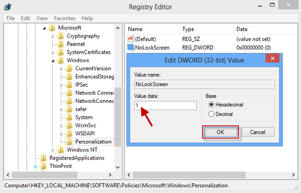 How to Disable Auto Lock Screen Feature in Windows 8