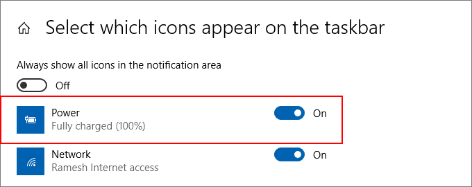 7 Ways to Fix Battery Icon Missing from Taskbar in Windows 10