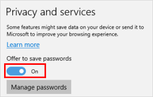 Fix Microsoft Edge Stopped Prompting to Save Website Passwords