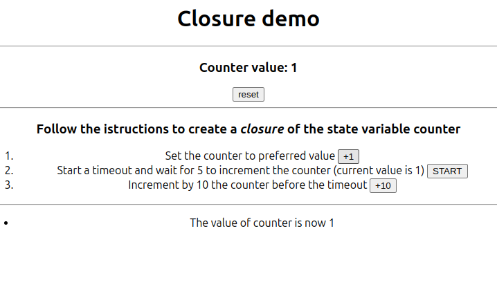 React: stale closure