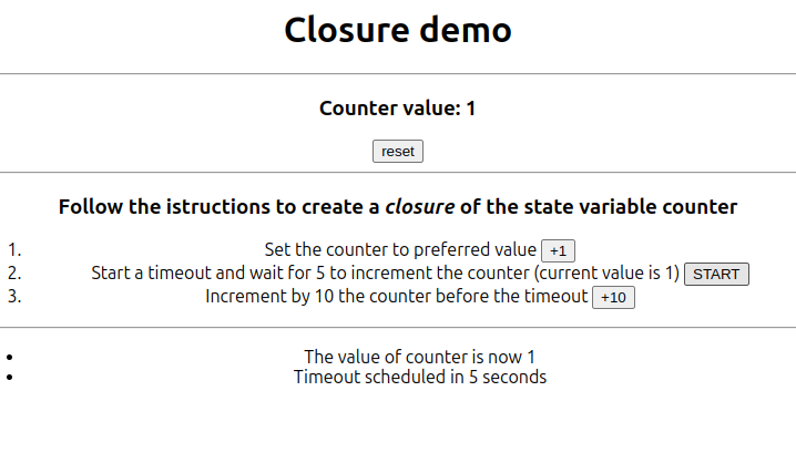 React: stale closure