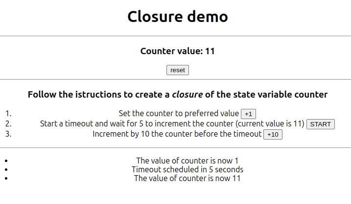 React: stale closure