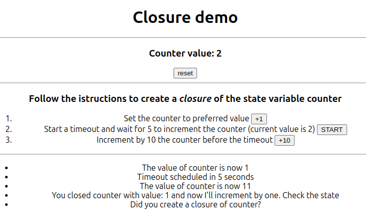 React: stale closure