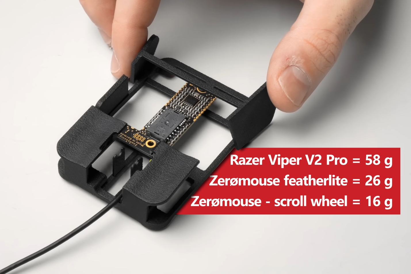 Zerømouse: YouTuber builds 16 g gaming mouse, and you can buy one — sort of <sup style=\