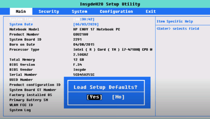 How to Reset or Remove BIOS Password on HP Notebook