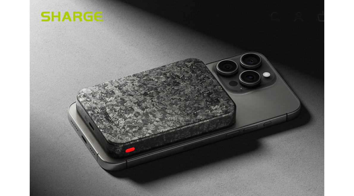 Sharge previews world-first Qi2 Forged Carbon Fiber Power Bank as part of upcoming accessory line-up