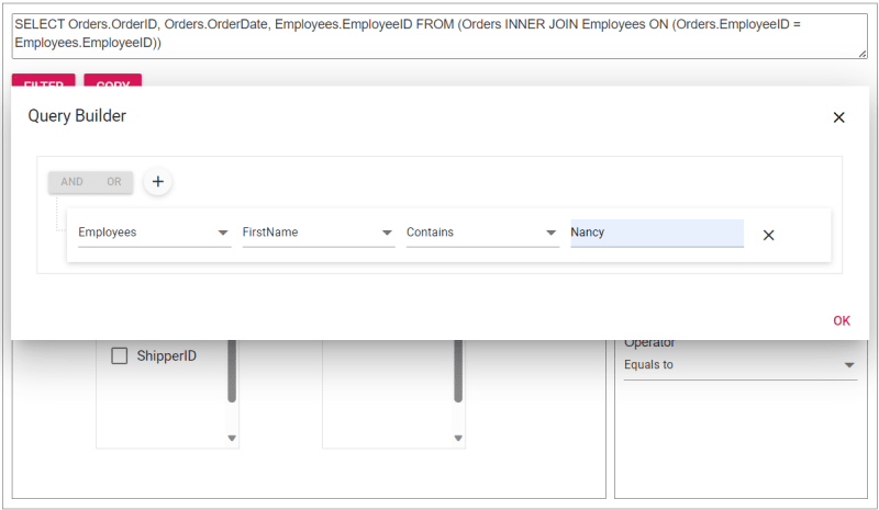 How to Join Two Tables Using JavaScript Query Builder?