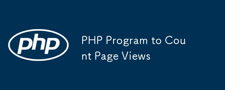 PHP Program to Count Page Views