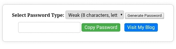 Strong Password generater