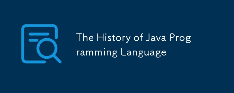 The History of Java Programming Language