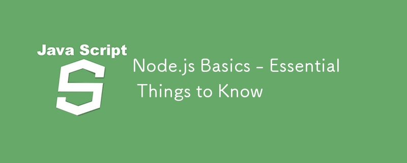 Node.js Basics - Essential Things to Know