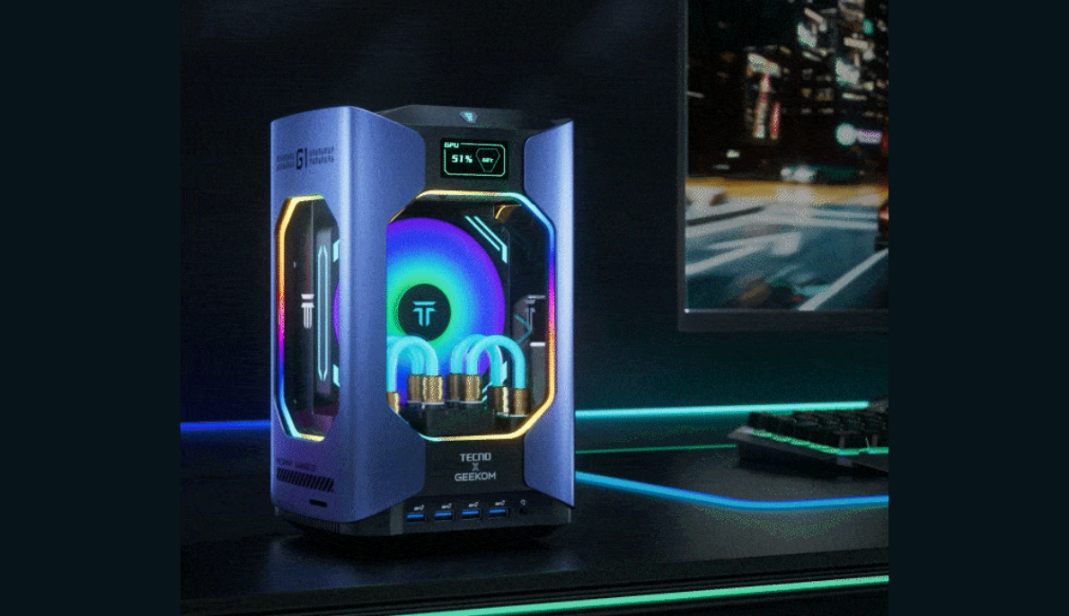 Geekom x Tecno liquid-cooled MEGAMINI G1 PC goes live on Kickstarter