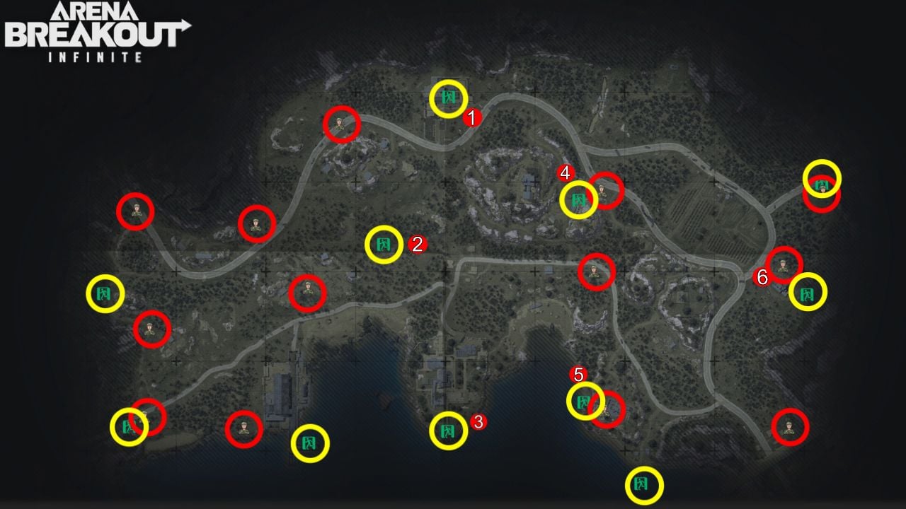 All spawns and extraction points for every map in Arena Breakout Infinite