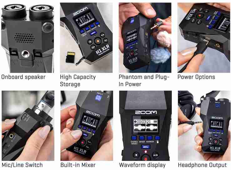 Zoom unveils H1 XLR portable sound recorder capable of clip-free recordings using 32-bit float audio and dual A/D converter circuits